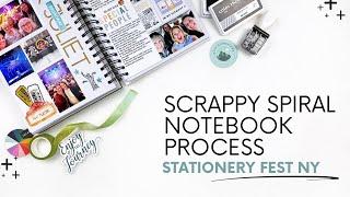 Scrappy Spiral Notebook Flip Through & Process | New York 2024