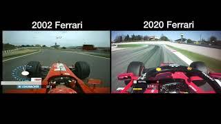 F1  2002 Ferrari vs. 2020 Ferrari - Barcelona