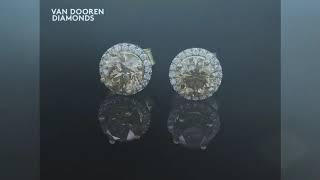 Micro pavé diamond slip-on Halo's for brown diamond ear-studs