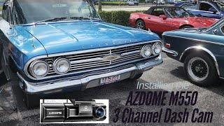 AZDOME M550 dashcam in a 1960 Chevy Impala