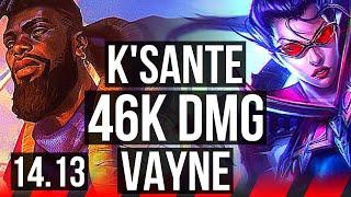 K'SANTE vs VAYNE (TOP) | 46k DMG, 7 solo kills, 66% winrate, Legendary | VN Grandmaster | 14.13