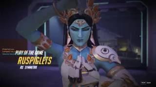 Symmetra slams her ass against the wall and gets play of the game (gone wrong)