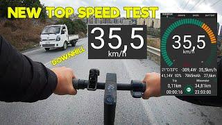 Xiaomi Mi 1S Electric Scooter New Downhill TOP SPEED Test (Environment Sound Only) 4K