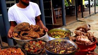 INSANELY WILD EATING Jamaica!! Land Of Meats Fests!! Food Heaven!!