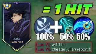 WHEN GLOBAL JULIAN ABUSE THIS NEW TRUE DAMAGE BUILD IN SOLO RANKED GAME! (easy winstreak) - MLBB