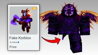 FIND 28 BEST FREE FAKE KORBLOX & FREE ITEMS SKIN ON ROBLOX