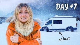 7 Days Off-Grid in a Snow Storm | WINTER VAN LIFE