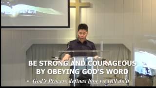 "Strong and Courageous", a sermon by Rev. Joshua Lee on Joshua 1:1-9