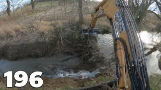 Two Beaver Dams Removal With Excavator No.196 - Cabin View