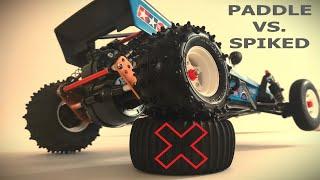 Tamiya Grasshopper - Paddle Vs Spiked Tyres