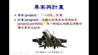 【103 1翻轉教室】袁正綱老師 基礎專案管理 Ch1專案意涵