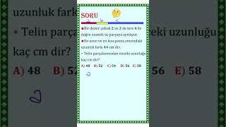 Ters Orantı-Doğru Orantı Çok İyi soru #shorts