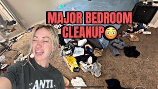 CLEAN MY DISGUSTING ROOM WITH ME Before & After reveal  #cleaning #momedy #bedroom