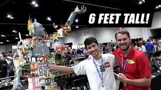 Huge LEGO Walking City Man – 6 Feet Tall!