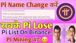 Pi List On Binance | Pi Network New Update | Pi Account Name Change कैसे करें | Unlock Pi Coins