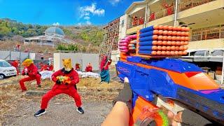 Nerf War | Amusement Park Battle 110(Nerf First Person Shooter)