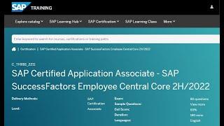 SAP SF Employee Central THR81_2211 2H2022 Latest Certification Exam Preparation Ques and Ans 2024