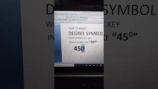 How To insert Degree Symbol