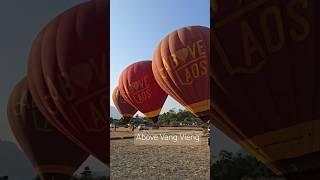 Hot air ballooning above Vang Vieng, Laos #hotairballoon #laos