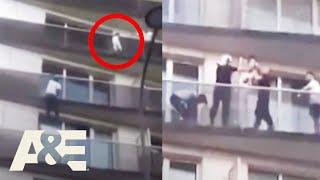 AMAZING Rescue of Boy Dangling from Balcony | Rescue Cam | A&E #Shorts