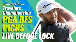 TRAVELERS CHAMPIONSHIP PGA DFS LIVE BEFORE LOCK DAILY FANTASY GOLF FOR DRAFTKINGS & FANDUEL