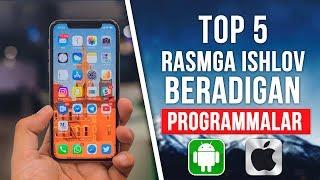 TELEFONLAR UCHUN TOP 5 RASMGA ISHLOV BERADIGAN DASTURLAR 2019 // ANDROID IPHONE LAR UCHUN