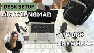 Digital Nomad Desk Set-Up: WORK AND TRAVEL ANYWHERE while staying productive