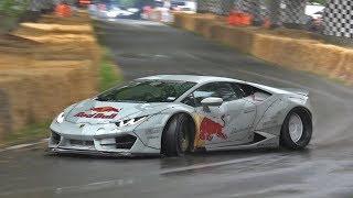 Mad Mike's INSANE 800HP Lamborghini Huracan Drift Car in Action @ Goodwood FOS! BURNOUT & DRIFTS!