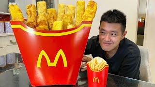 How to make oversized French fries！超大薯條的製作方法！