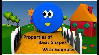 properties of basic shapes | properties of circle, rectangle, square, triangle, diamond | #EToddlers