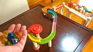 Marble Run Race PythagoraSwitch  Wooden colorful rails and HABA