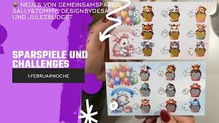 Sparspiele & Challenges1. FebruarwocheViel Neues darf einziehen#umschlagmethode