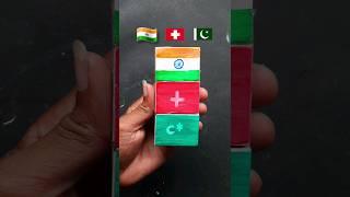 India  Switzerland  Pakistan  flag drawing l independence art l #shorts #art