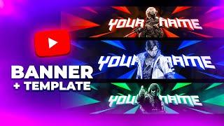 Youtube BANNER Tutorial with FREE Template