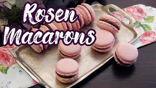 Bake MACARONS with rose flavor  flowery delicious [Make your own macarons with chocolate ganache]