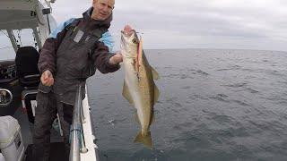 Slow Pitch Jigging in the U.K with Matt and Dave Part 1. April fishing trip, small fish BIG bust ups