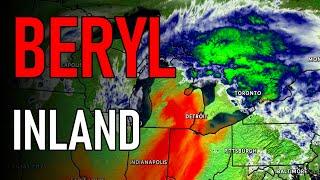 Ex-Hurricane Beryl Flood and Tornado Threat