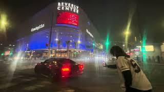 Sliding at the Beverly Center #macktv #la #beverlycenter #drift #burningtires