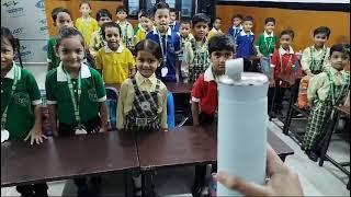 Bottle activity class L.k.g.kids at unique model convent school #trending #school #viralvideo