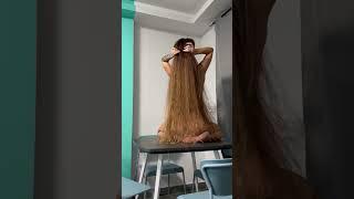 I'm playing with my long hair. #longhair #longhairgirl #hairplay #hair #shorts #short #shortvideo