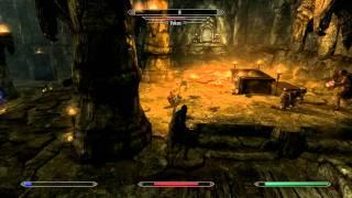 SKYRIM How To Kill Vokun Mage Boss Dragon Preist Commentary + Tutorial