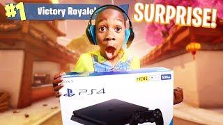 I told my 9 year old little brother if he gets a victory royale in Fortnite I will buy him a PS4!