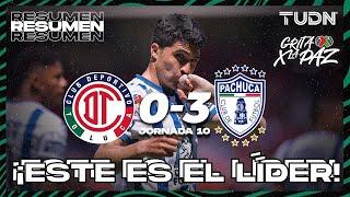 Resumen y goles | Toluca 0 - 3 Pachuca | Liga MX - Clausura 2022  - Jornada 10 | TUDN México