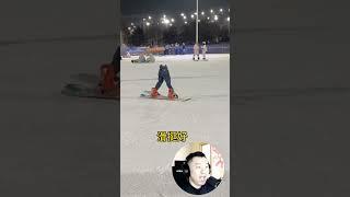 Лю Шици на снежной горке