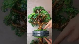 Handmade tree with lightning #bonsai #art #handmade #beadwork #craft #bonsailife #decor #nightlight