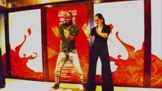 Lisa Hanna gets dance lesson