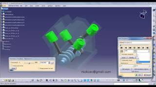 CATIA V5 - DMU Kinematics 1 - Motor Uygulaması (Engine Simulation in CATIA V5 DMU Kinematics.)