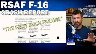 A Once in a Lifetime Failure! RSAF F-16 Crash Report