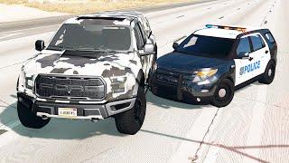 Epic Police Pit Maneuver Crashes #14 - BeamNG drive