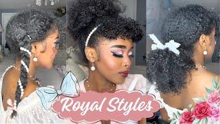 feminine Natural Hairstyles for a PRINCESS  Quick & Easy